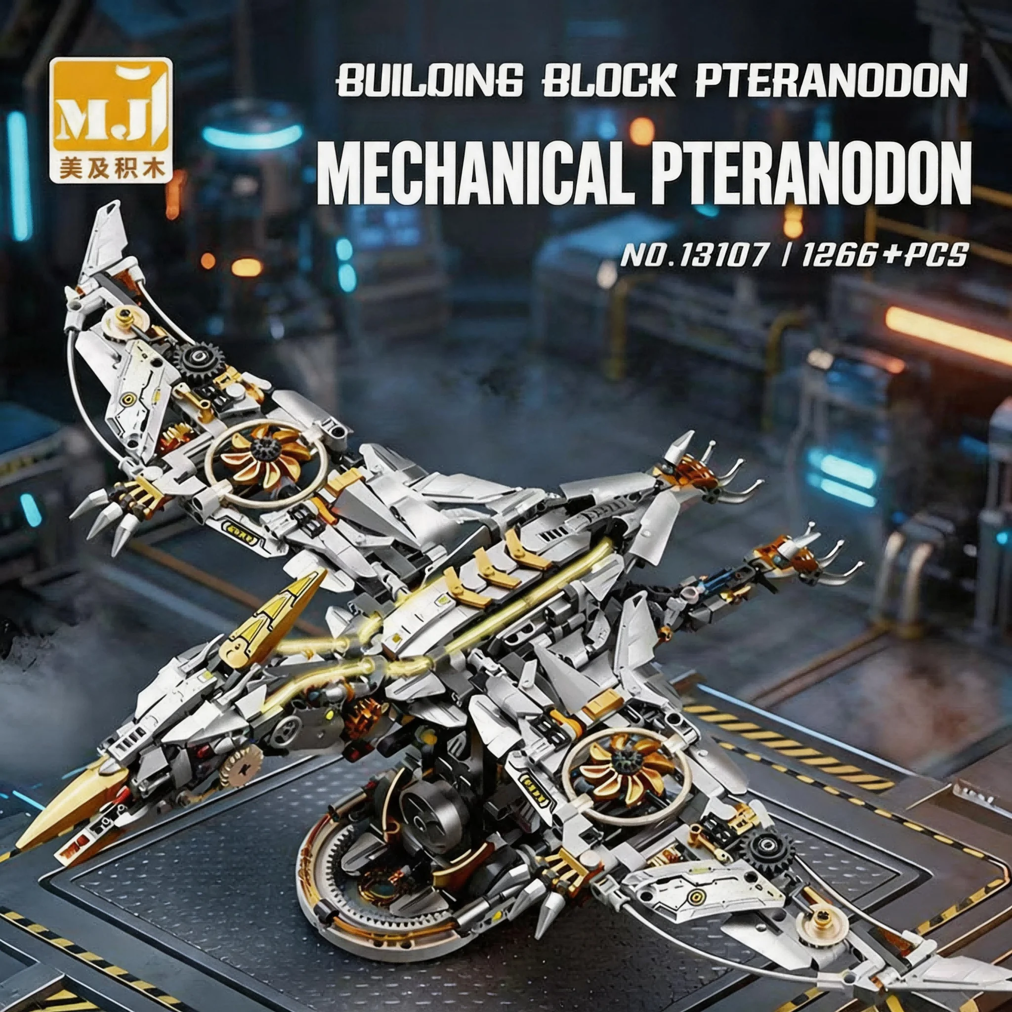 

Mechanical Pterosaur Building Blocks 1266+PCS Dinosaur Mecha DIY Assembly Bricks Model Desktop Collectible Gift Kids Adults