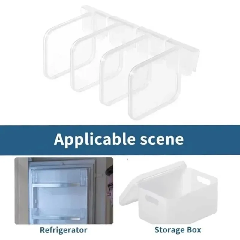 Plastic Fridge Drawer Divider Clear Refrigerator Organizer Bins Partition Portable Storage Baskets Space Allocator Organizer