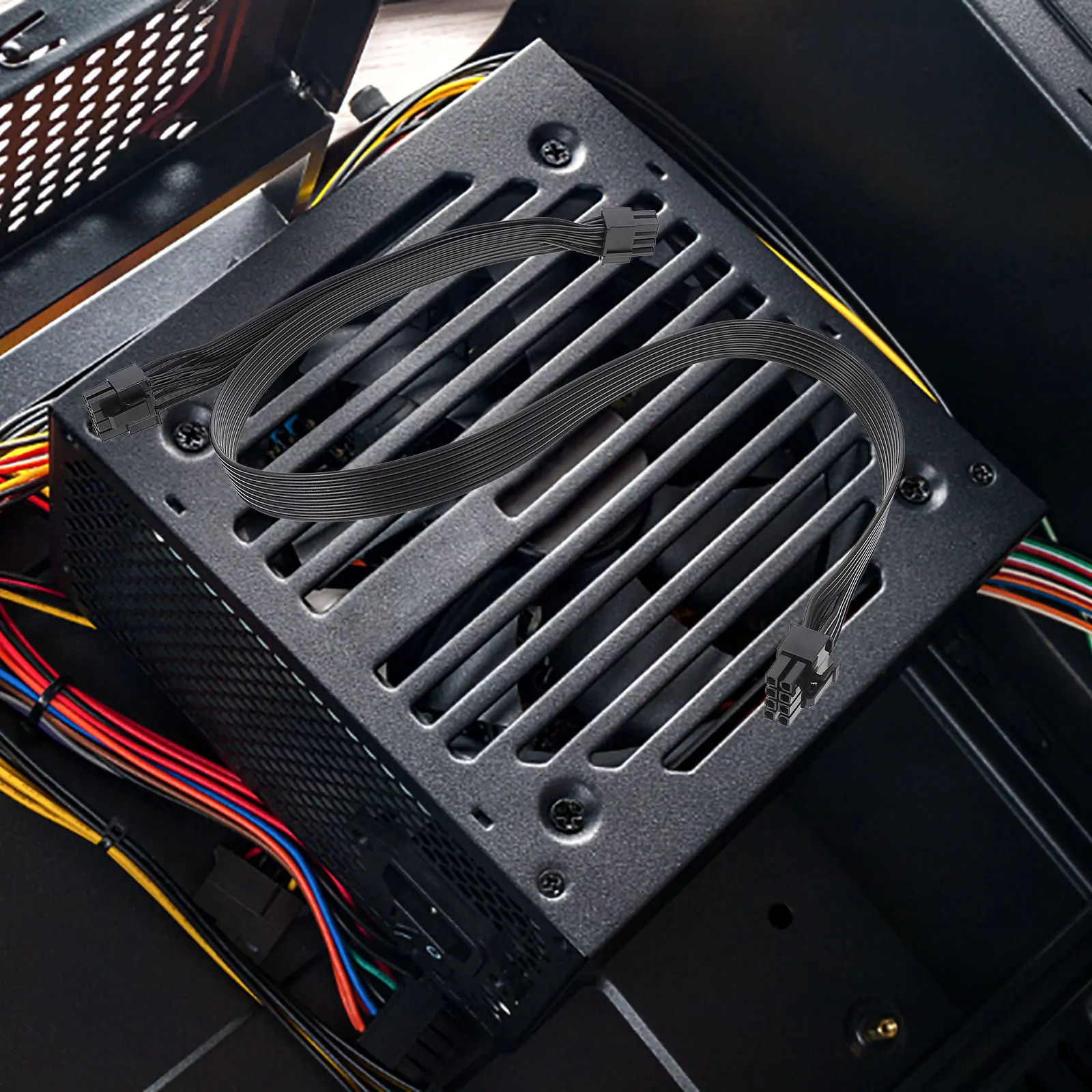 Videovoedingskabel mannelijk naar GPU-adapter grafische kaartkabel # / Kaarten Zwart Pcie tbv