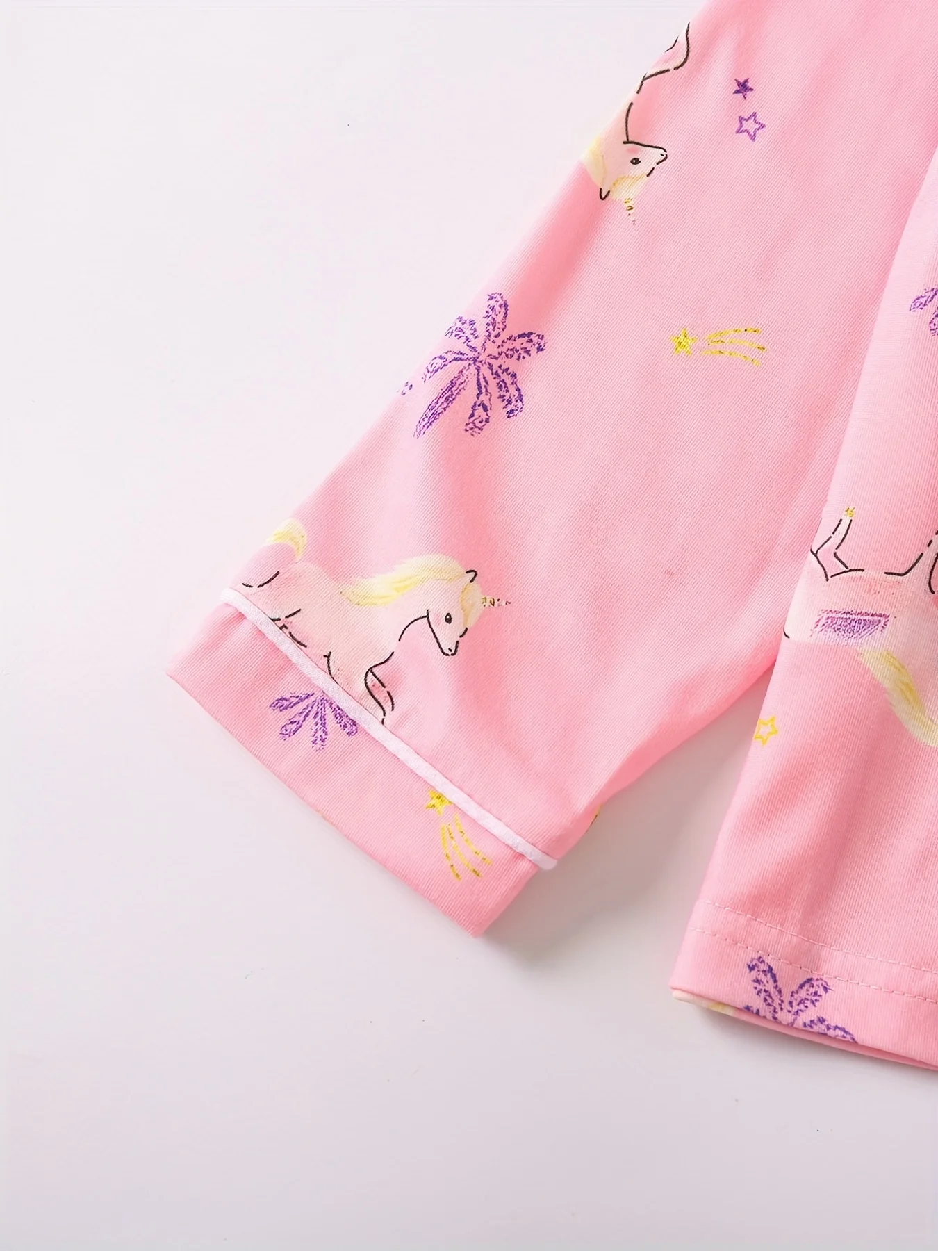 Autumn Girls 2PCS Clothing Set Comfortable Feeling Unicorn Pattern Girls Sweatpants Clothes Set Pajamas