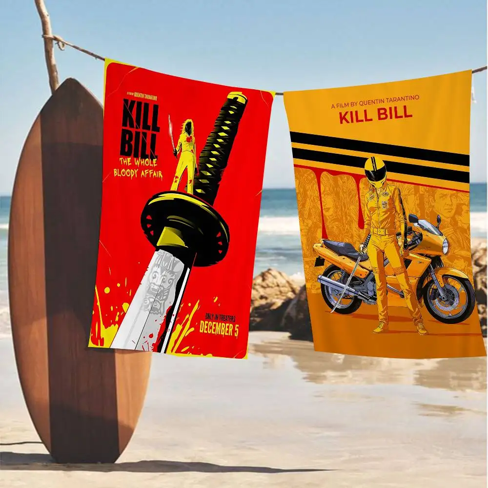 Movie K-Kill Bill Beach Towel Colorful Bath Towels for Girl Microfiber Quick Dry Custom Sand Free Beach Yoga Spa Gym Pool