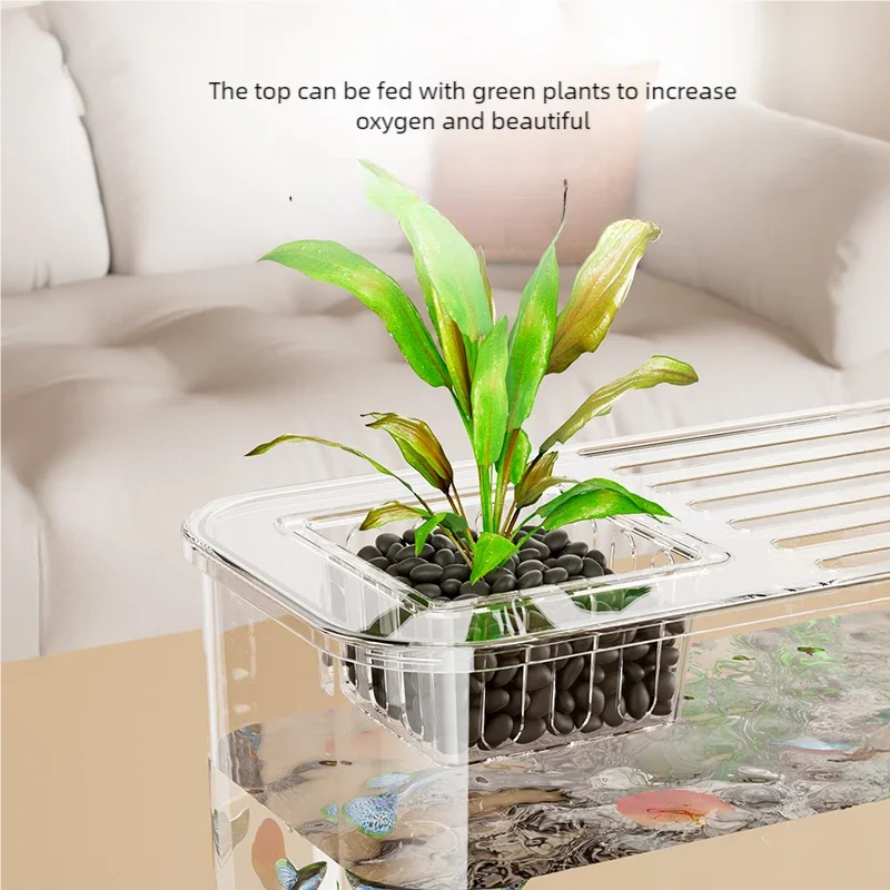 Aquarium Breeding Box High Definition Transparent Acrylic Fish Tank Aquarium Plastic PET Anti Drop Turtle Tank