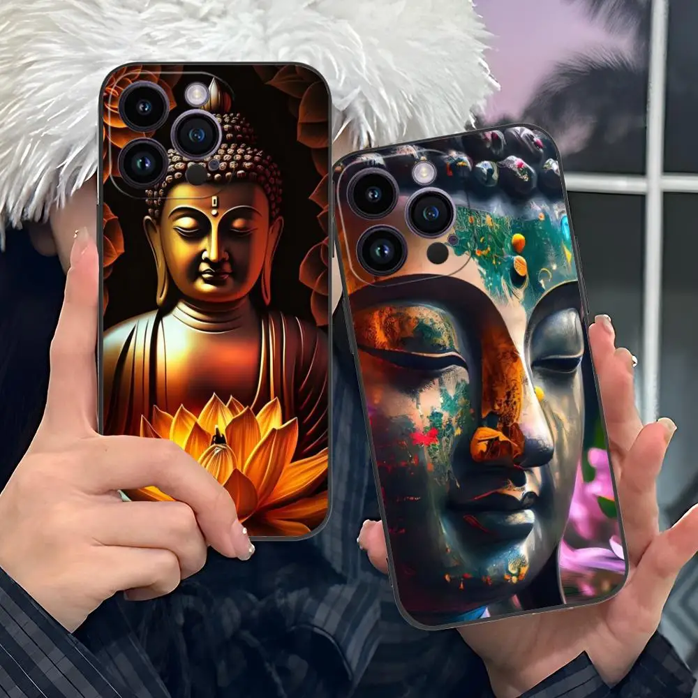 

Holy Buddha Phone Case for iPhone 17 16 15 14 13 12 11 X XR XS 8 7 Air Pro Max Plus Mini Soft TPU Shockproof Cover