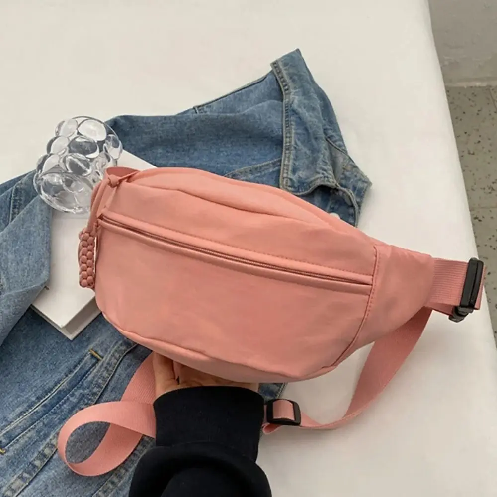 Bolso de pecho de media luna para mujer, bolsos de cintura de gran capacidad de tela Oxford, bolso cruzado multifuncional impermeable para exteriores