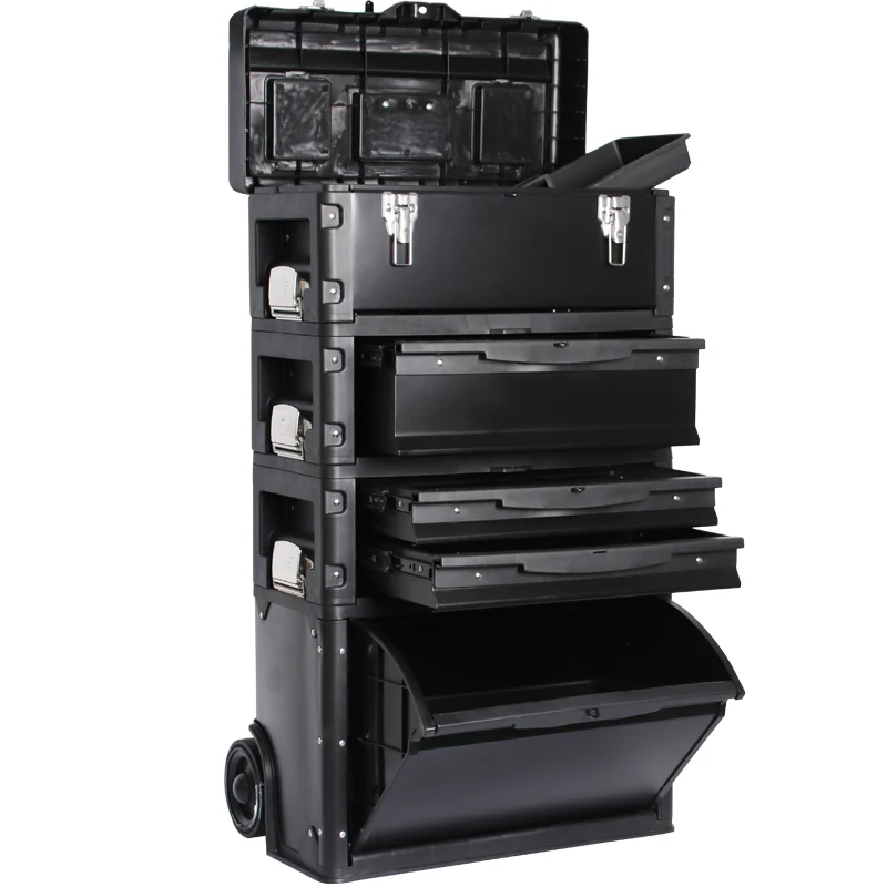 

Four-layer combined tie rod toolbox, multi-functional hardware toolbox, tie rod toolbox, plastic iron toolbox