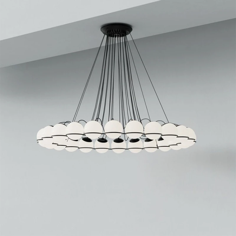 

Candle glass ball chandelier living room dining room bedroom Nordic designer