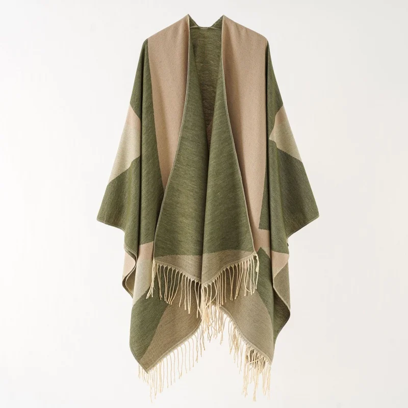 A lady\'s split shawl cloak shawl blanket