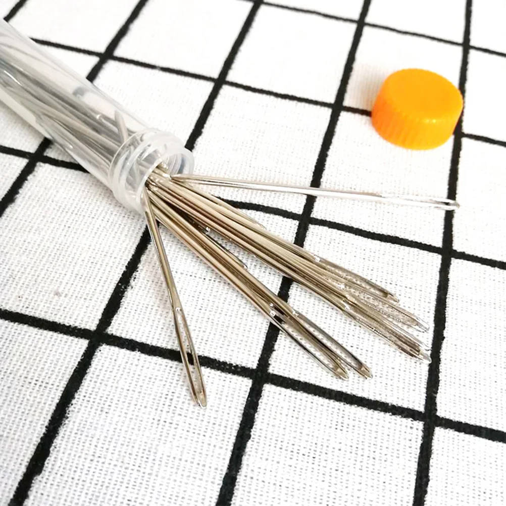 

9Pcs Large-Eye Round Head Blunt Needles Premium Steel Anti-Rust Durable for Yarn Sewing Knitting Cross Stitch 16 53 60 70mm