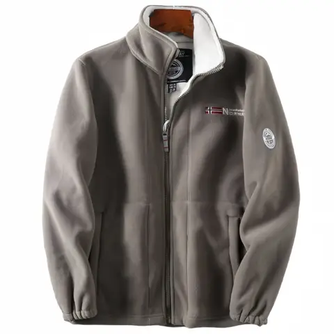 남성용 양면 양털 자켓 플러스 사이즈 스탠드 칼라 느슨한 플러시 두꺼운 코트 겨울 야외 방풍 내한 따뜻한 자켓