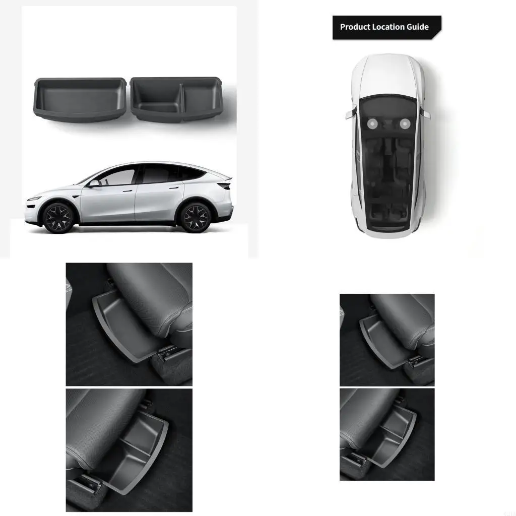 2pcs Car Storage Bin Container Box Waterproof Easy Setup Auto Accessory