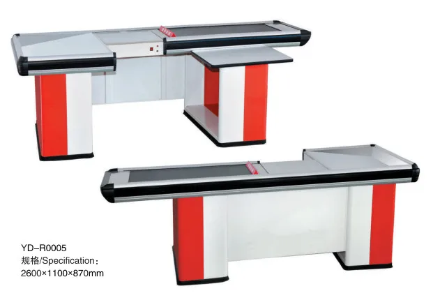 Supermarket steel checkout page with electronic convenience store supermarket shelf counter business