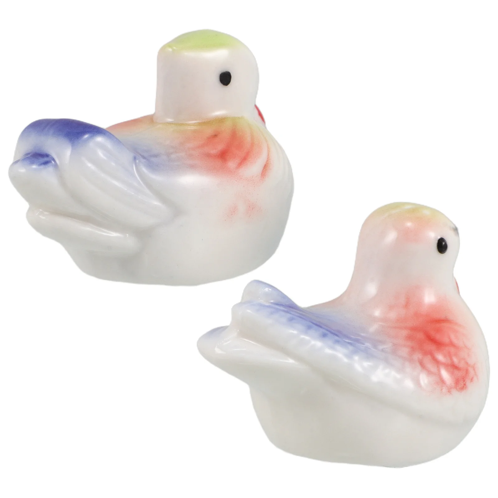 

2Pcs Ceramic Duck Chopstick Rest Decorative Tableware Holder for Miniature Garden Sand Table Kitchen Tools Home