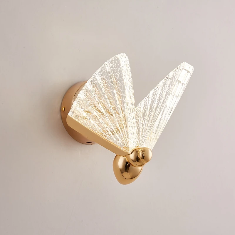 

Modern LED Butterfly Wall Lamp Nordic Indoor Lighting Staircase Bedroom Bedside Home living room Background wall sconce Decor