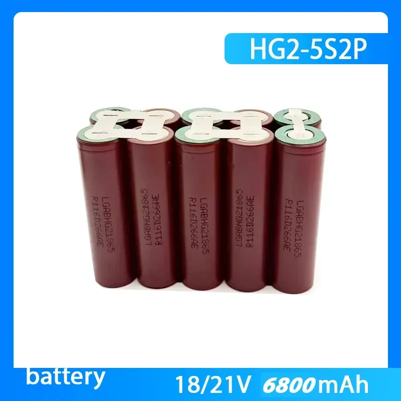 18650 HG2 10C Power Lithium Battery 3000~6000mAh Assembly And Maintenance Electric Screwdriver 1S3P 2S2P 3S2P 4S2P 5S2P 3.7V~18V