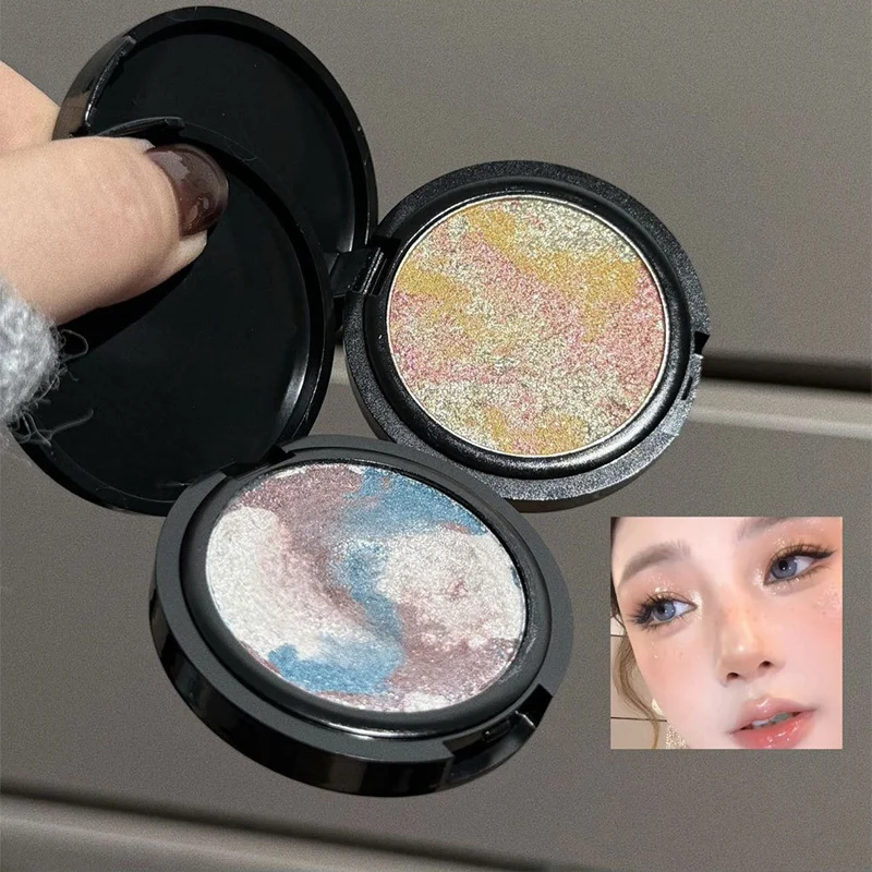 ソフトマーブルアイシャドウクリーム マッシュポテトテクスチャー ブルーホワイトシャンパンメタリックシマーアイシャドウハイライター ブライトンズメイクアップ