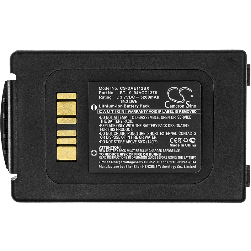 3.7V 5200mAh/6800mAh Barcode Scanner Battery BT-10 94ACC1376 94ACC1377 for Datalogic ELF