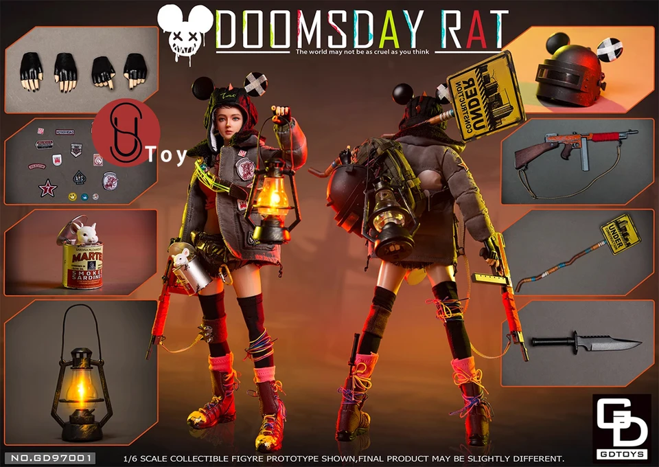 GDTOYS GD97001 1/6 Doomsday Rat 12'' Trend Female soldier Action