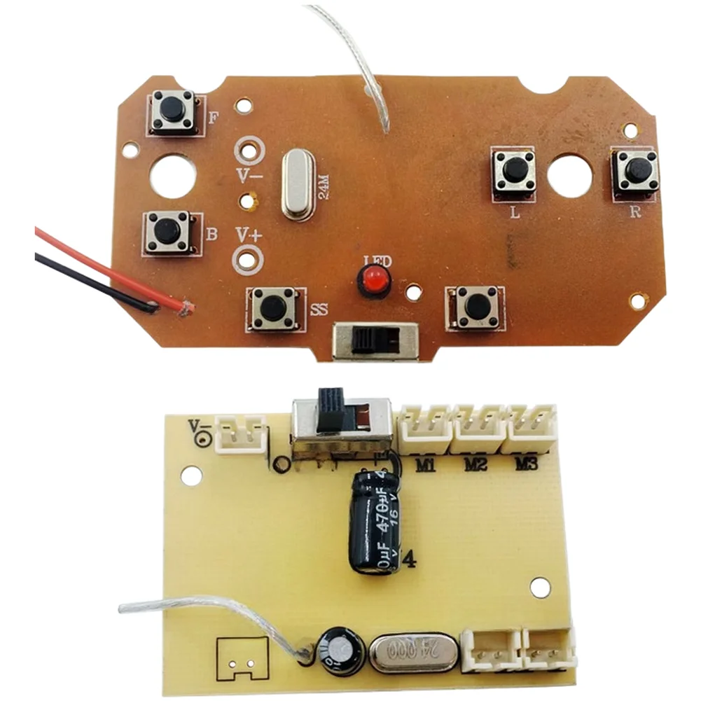 

6-канальная плата дистанционного управления 2.4G/27МГц для экскаватора: передатчик и приемник, запчасти для печатной платы