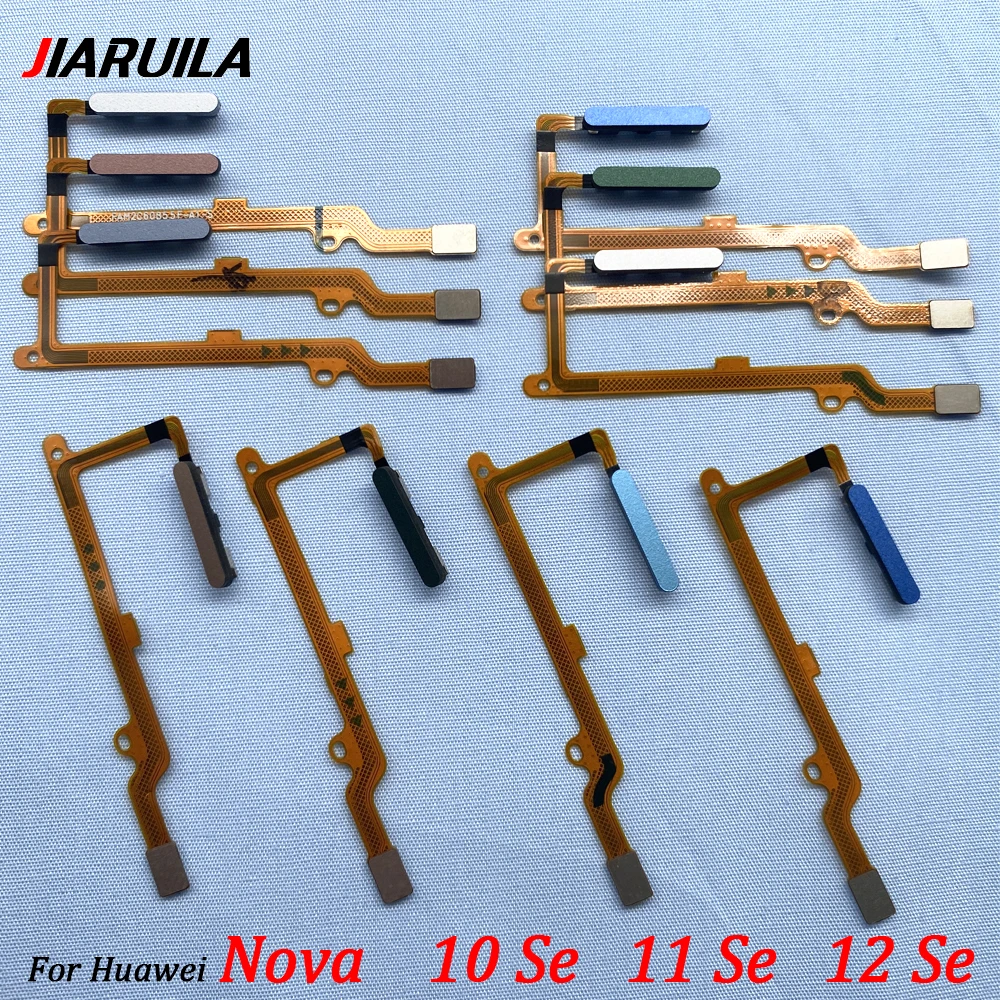 

10Pcs，Fingerprint Sensor Home Return Key Menu Button Cable For Huawei Nova 4e 3 3i 5T 6 6SE 7i 7 12 9 se 8i 10Z 10SE 11i 11se 1