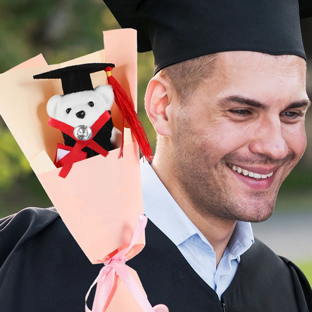 

8pcs Graduation Stuffed Toys Doctor Bear Graduation Bouquet DIY Foam Stuffed Animal Decor Versatile Creative Gifts Grad Toys