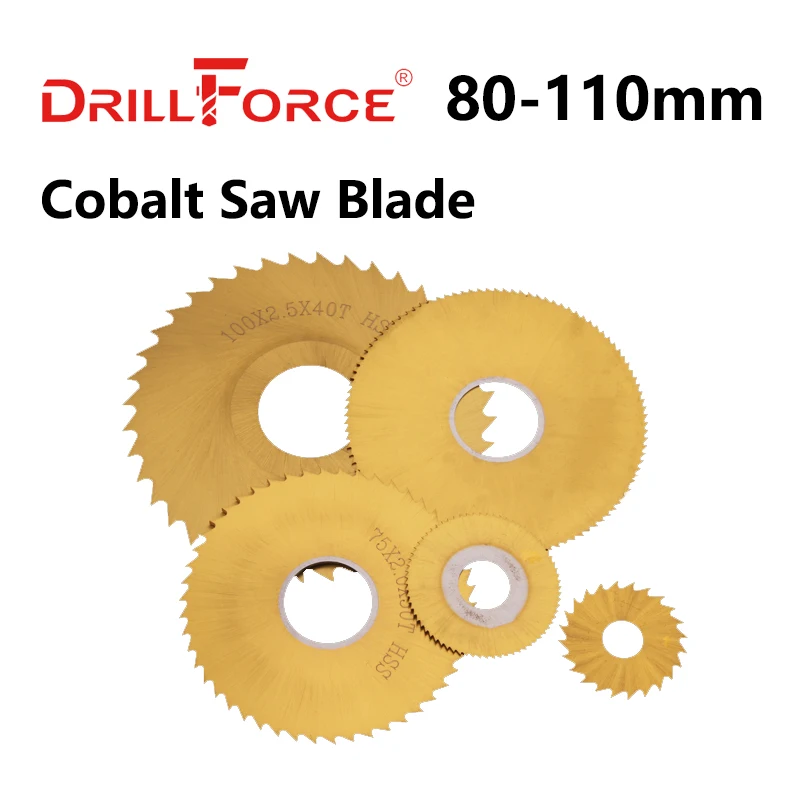 

Drillforce Cobalt Milling Saw Blade Dia 80-110mm HSS M35 80mm/100mm/110mm Circular Slotting Cutter Tools For Stainless Steel