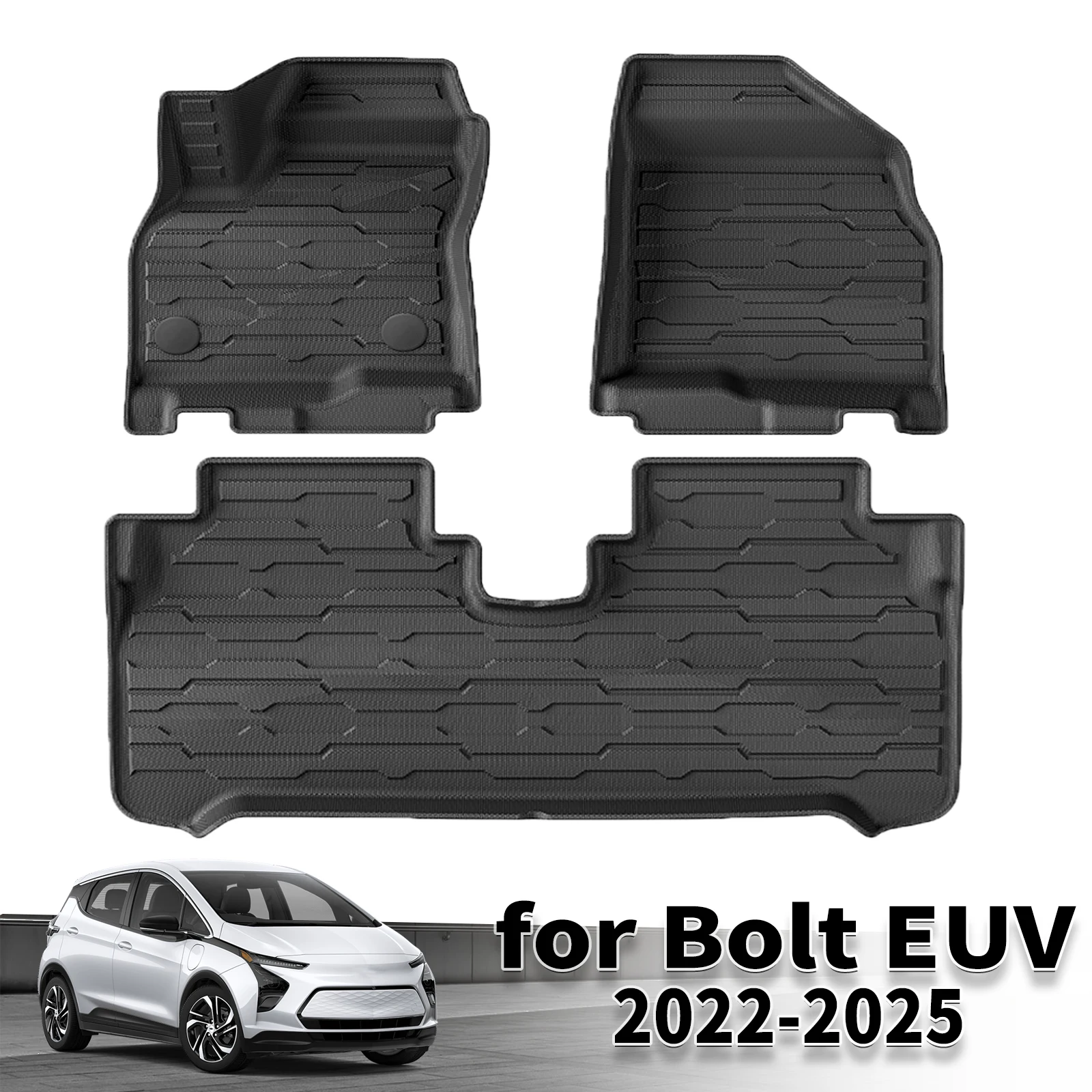 for Chevrolet Chevy Bolt EUV 2025 2024 2023 2022 (Not fit for EV)  Eco TPE Car Floor & Trunk Mats, All-Weather Protection