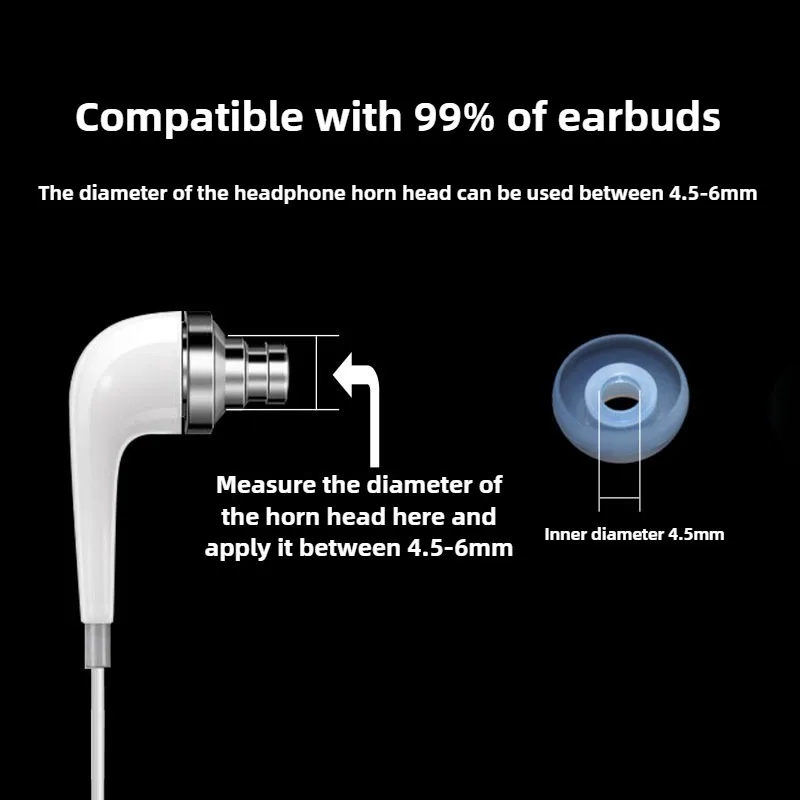 

Replacement Silicone Ear Tips & Protective Covers - Universal for In-Ear Headphones Compatible with For Samsung