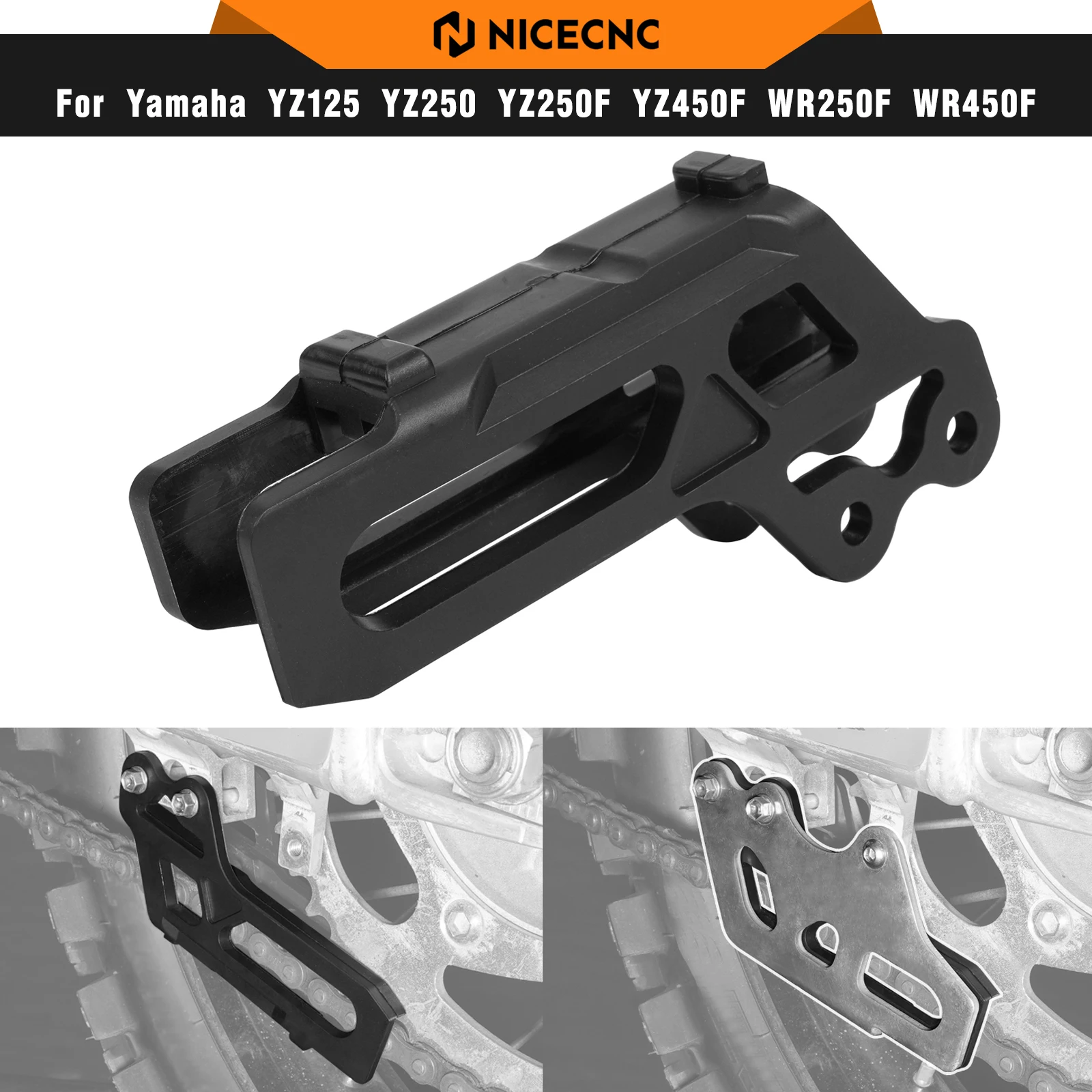 

NICECNC For Yamaha WR250F WR450F 2016-2025 Rear Chain Guide Slider Block For Yamaha YZ125 YZ250 YZ250F YZ450F YZ250FX YZ450FX