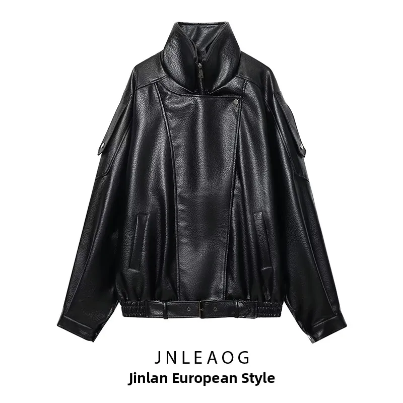 

Неводная универсальная женская куртка с поясом и двойным воротником, осенняя новинка, женская верхняя одежда из полиэстера или