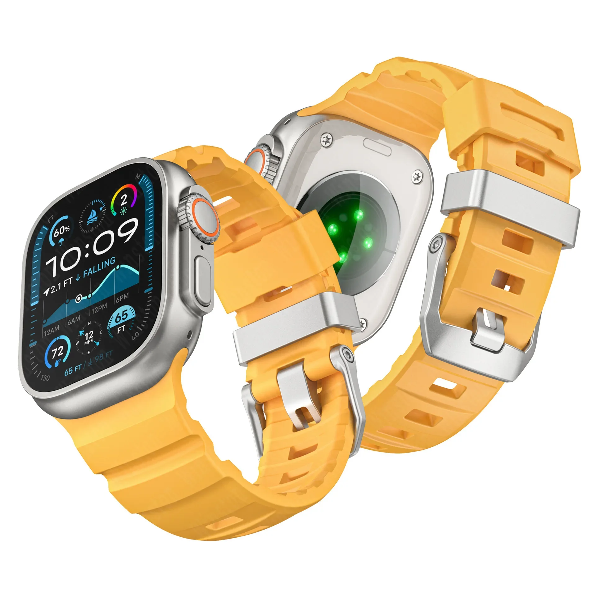 Fluoreszenz-Silikonarmband für Apple Watch Ultra 2 49 mm Serie 10 46 mm 9 8 7 45 mm Sportarmband Armband Iwatch 6 SE 5 4 44 mm 42 mm