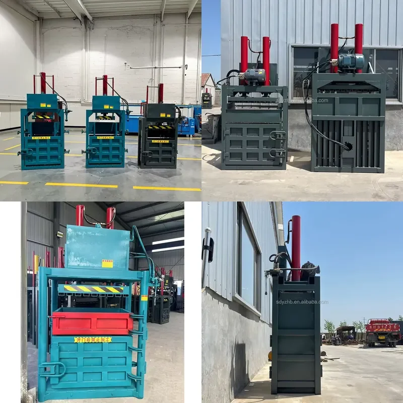 Crusher Fully Automatic Vertical Hydraulic Baler for Baling Waste Paper Plastic Carton and Scrap Metal Cardboard Baler