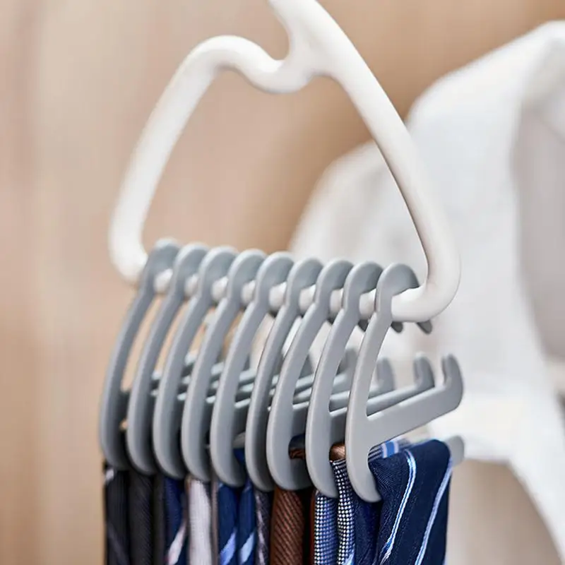 Tie Belt Storage Hanger Organizer 360 Degree Rotating Adjustable Twirl Tie Rack Tie Belt Adjustable Twirl Tie Rack Belt With 9