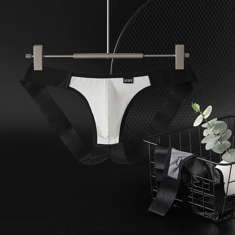 Aperto indietro intimo uomo sospensorio mutandine Sexy perizoma G String pene Pouch mutande migliora T-Back Open Butt perizoma Lingerie