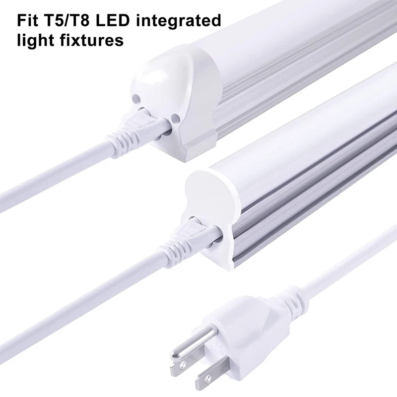 10 Stks/partij 1.8M Verlichtingsaccessoire Eu Stekker Schakelkabel Voor T5 Led Buis T8 Power Oplaaddraad Aan/Uit Connector