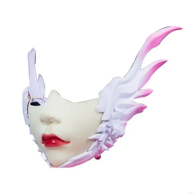 Masque mascarade B95F, demi-masque d'halloween, masque à ailes mécaniques, accessoire mascarade pour hommes femmes,