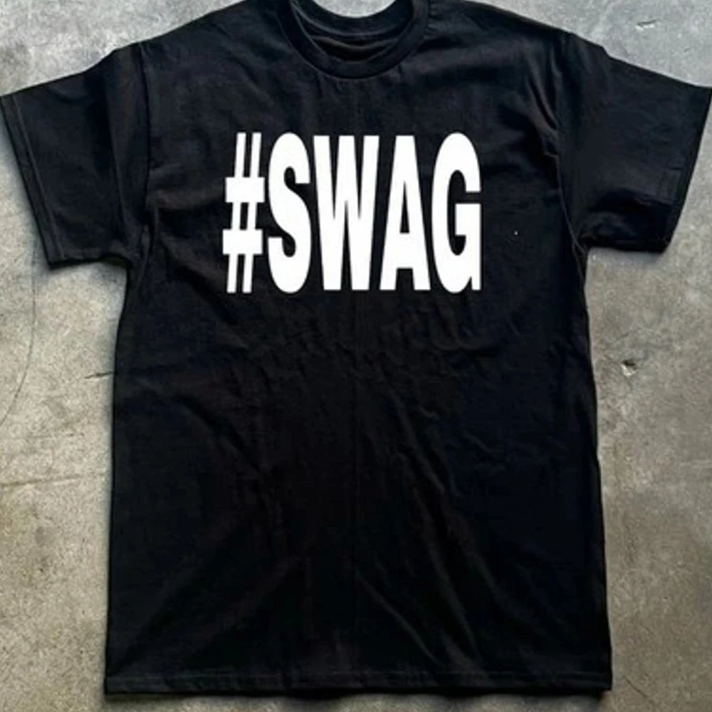 Herren Damen Casual Hip Hop Streetwear Grafik T-Shirt Y2k Bold SWAG Slogan Schriftzug Rundhals Kurzarm Alltags-Oberteil – Detail 2