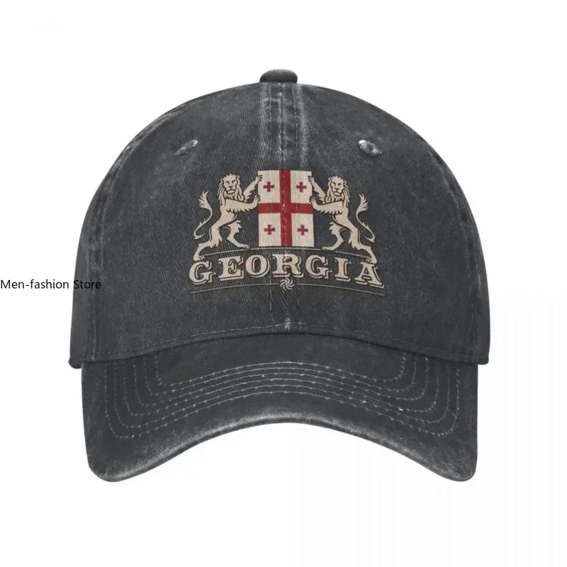 NEW I love Georgia, Flag, Georgian Patriotic Gift Cowboy hiking hat Men Cap Women'S