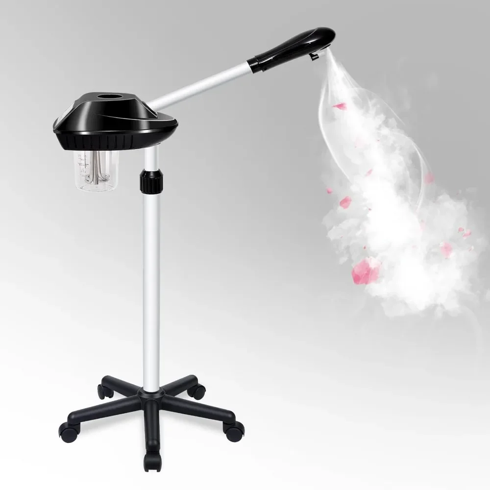 Professional Facial Steamer, Facial Deep Cleaning, on Wheels, Adjustable Height for Spa, Salon and At Home Use