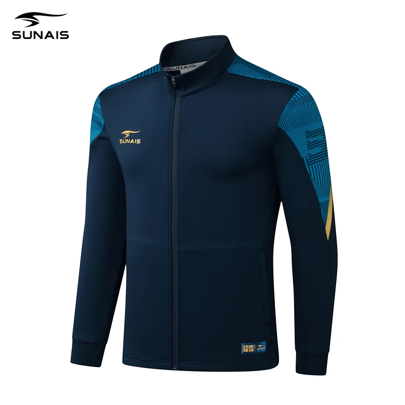 sunais-men-soccer-jacket-knit-stand-collar-printed-zip-cardigan-football-training-sportswear-outer-coat-730345