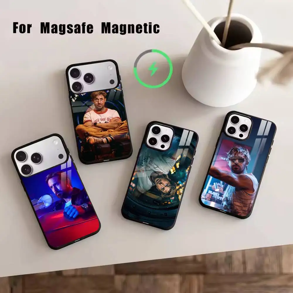 

R-Ryan Gosling Phone Case For iPhone17,16,15,14,13,12,11 Plus,Pro Magnetic with Magsafe Wireless Charging