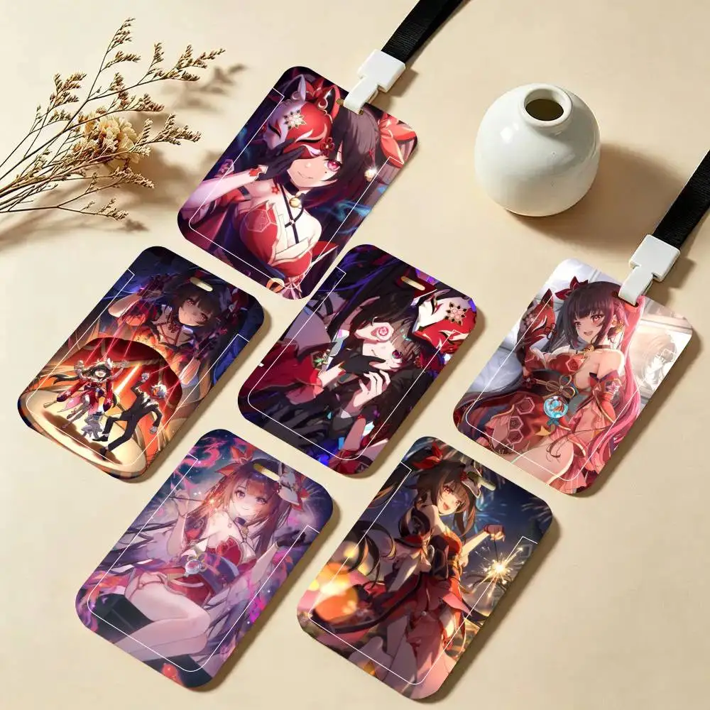 Game Honkai Star Rail Sparkle ID Card Holder Neck Strap Pendant Door Badge Holder Lanyards Keychain Work Credential Case Gift