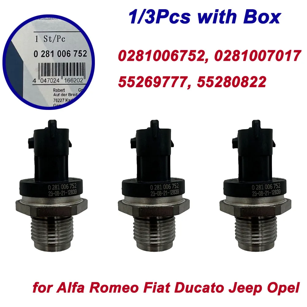 

1/3 шт. OE 0281006752 0281007017 55269777 55280822 дизельный топливный рельс датчик высокого давления для Alfa Romeo Fiat Ducato Jeep Opel