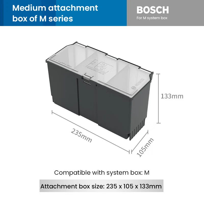 Bosch Отдельные коробки для аксессуаров, прозрачные маленькие квадратные пластиковые коробки, отвертки / пакеты для пищевых продуктов, коробки для