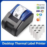 58mm Desktop Thermal Printer Mini Portable Printer Receipt Ticket Wireless BT Mobile SRS Topup Pay Bill Printer Android Phone PC