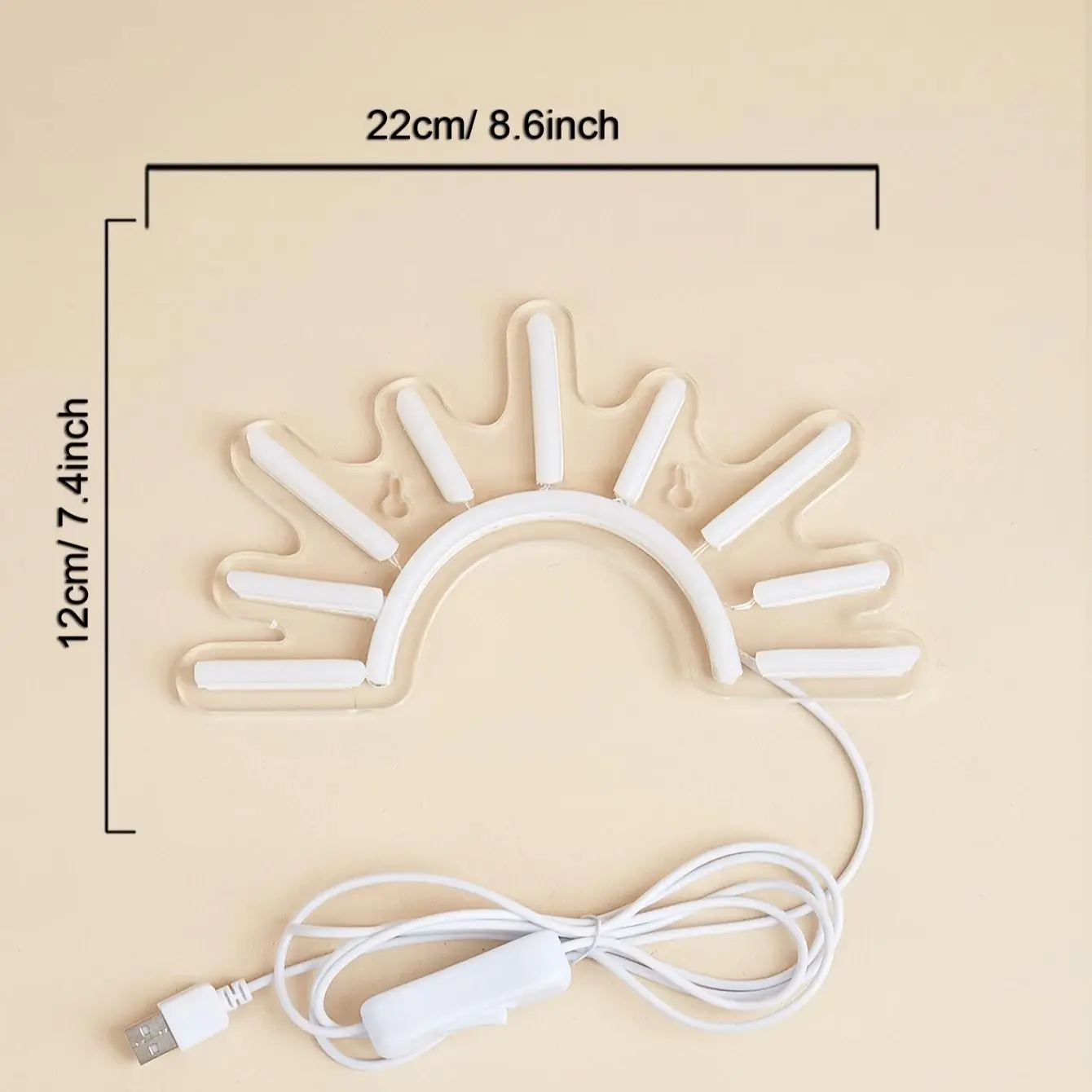 Chi-Buy 1PC Sunrise Shape LED Neon Sign USB Powered Wall Decoration Neon Light Signs Suitable For Party, Wedding