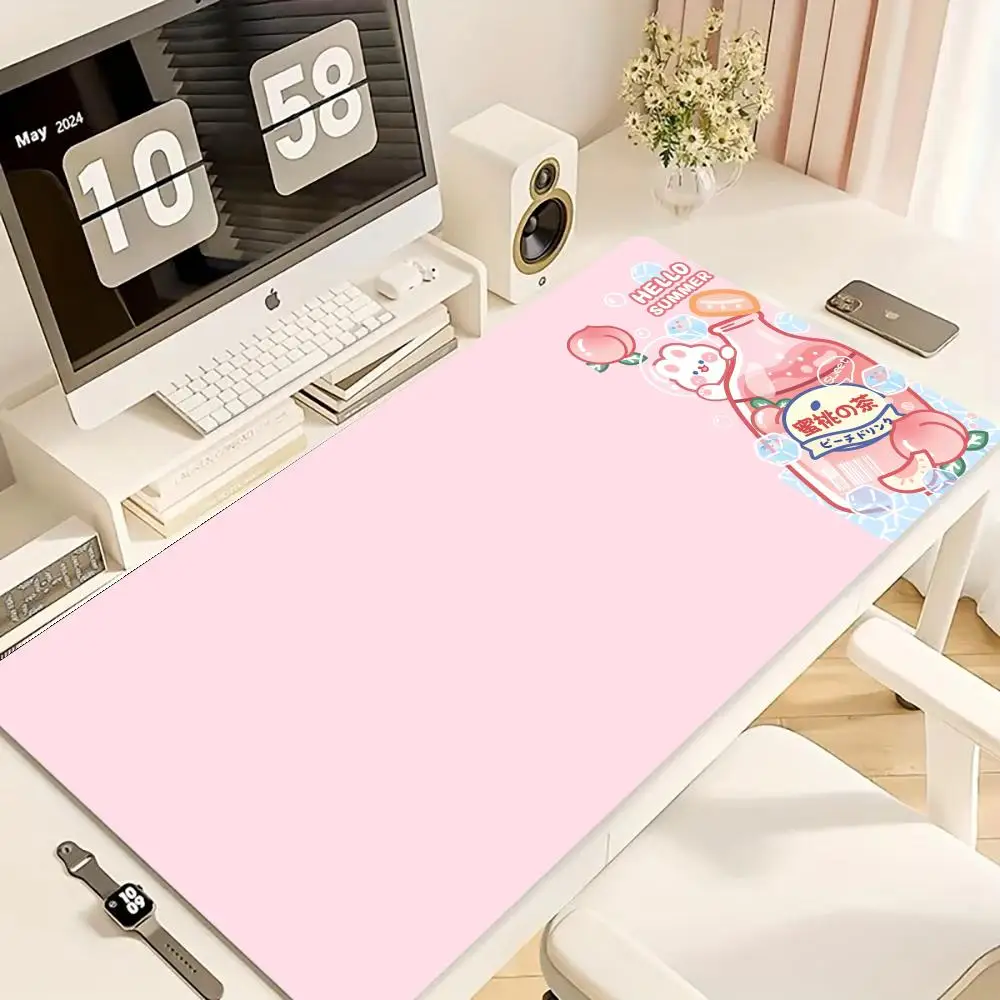 

Cute Drink Design Mouse Pad Large Rubber Base Anti-slip PC Desk Accessories Mousepad for Office and Gamer Keyboard Mat Decor Rug