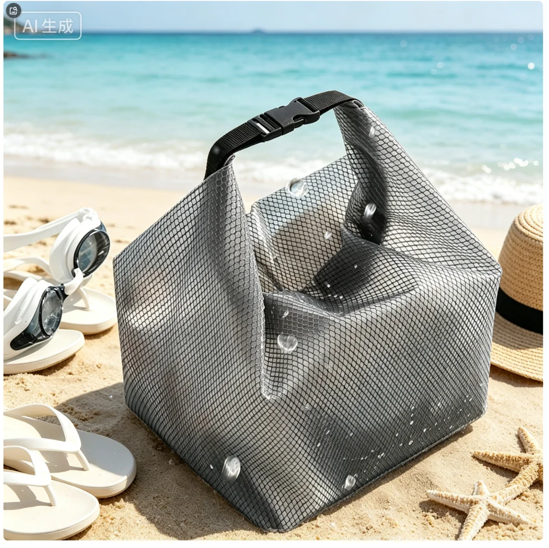 Waterproof Mesh Shower Caddy Tote Large Capacity Portable Toiletry Bag for Gym Beach Swimming Pool Travel Bathroom Storage Gifts