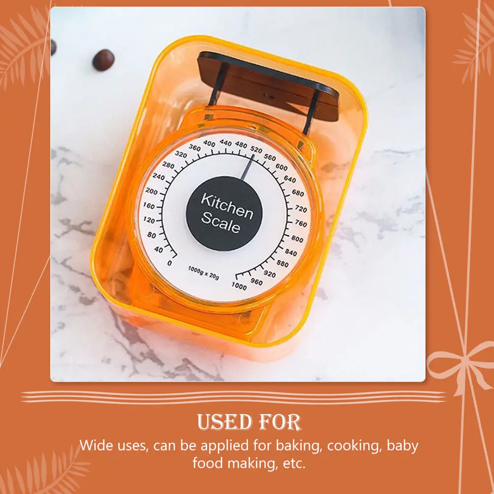 

Kitchen Scale Plastic Mechanical Food Scale Compact Portable Stable Platform for Baking Cooking Food Weighing Weighing Tool