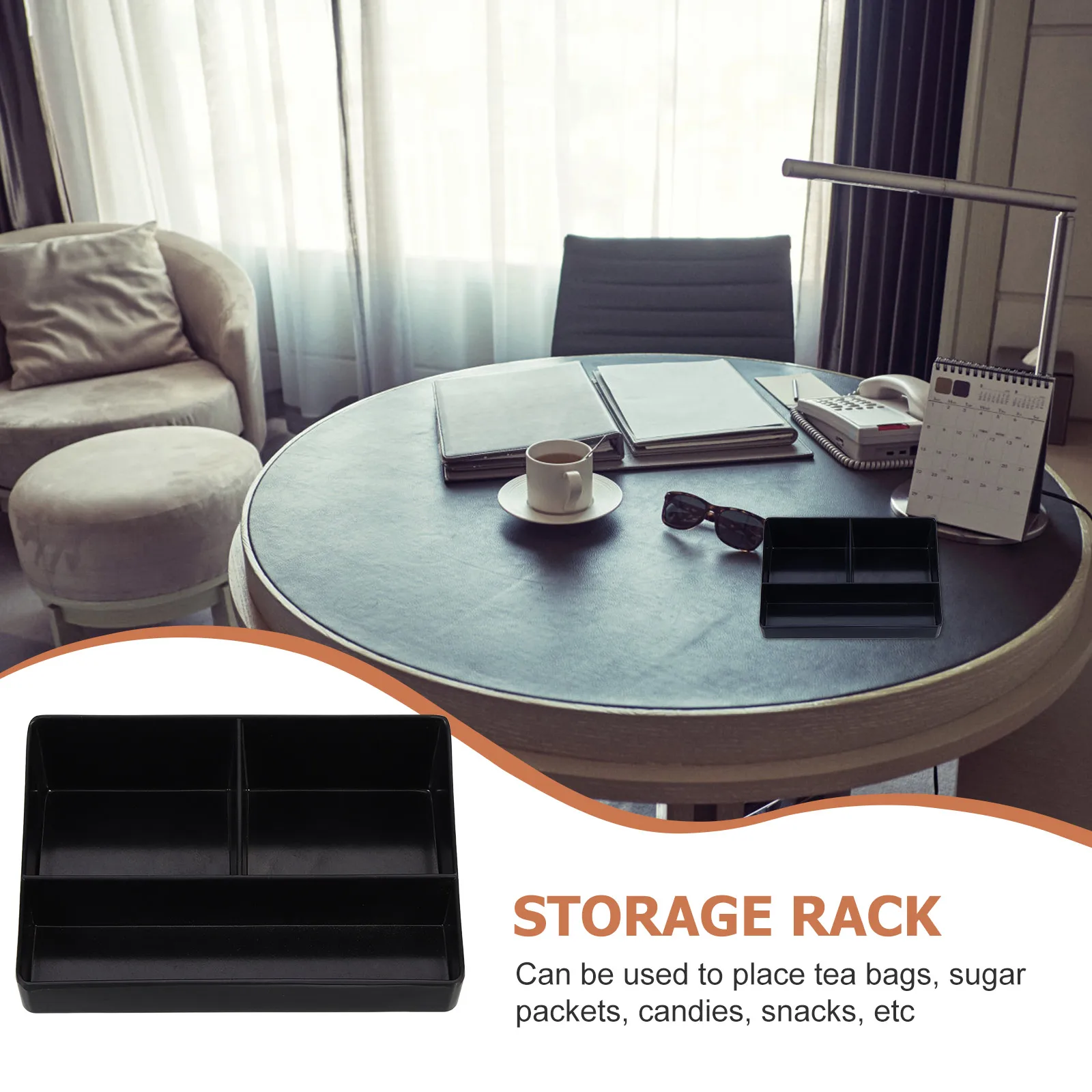 

Storage Box 3 Compartments White A018 Tea Bag Organizer Coffee Stand Compartment Tea Box Seasoning Packet Holder Kitchen