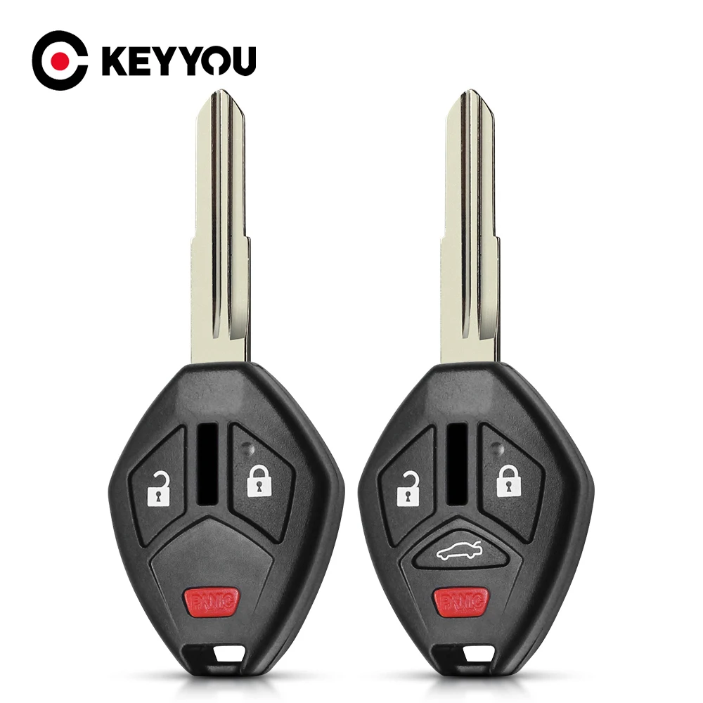 

KEYYOU REMOTE STRAIGHT KEY REPLACEMENT SHELL CASE WITH 3 / 4 BUTTON PAD FOR MITSUBISHI Left blade